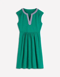 Boden Robes & Combinaisons|Robes Coupe Petite-Robe courte May en jersey Bleu sarcelle profond