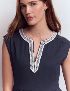 Boden Robes & Combinaisons|Robes Coupe Petite-Robe courte May en jersey Bleu marine