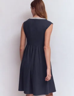 Boden Robes & Combinaisons|Robes Coupe Petite-Robe courte May en jersey Bleu marine