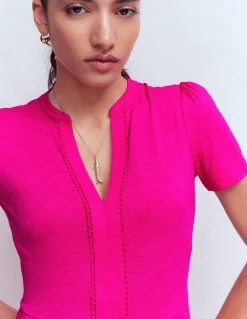 Boden Robes & Combinaisons|Robes Coupe Petite-Robe courte Naomi en jersey Rose pivoine