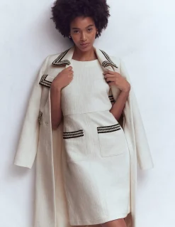 Boden Tenues De Travail|Ensembles Assortis-Robe courte trapèze à détails Ivoire