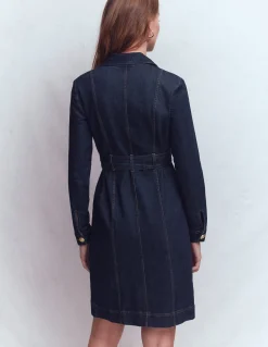 Boden Robes & Combinaisons|Robes Coupe Petite-Robe courte zippée en jean Indigo