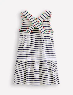 Boden Robes-Robe croisée dans le dos en jersey Rayé bleu tribord