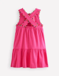 Boden Robes-Robe croisée dans le dos en jersey Rose flamant