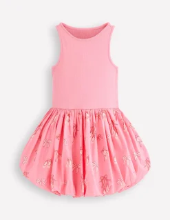 Boden Robes-Robe côtelée à ourlet bulle Ballerines rose vintage