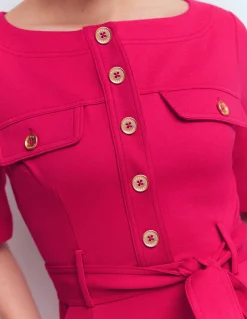 Boden Tenues De Travail|Robes & Combinaisons-Robe droite Bria en point de Rome Grenade