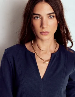 Boden Robes & Combinaisons|Tenues De Travail-Robe droite Colette en ottoman Bleu marine