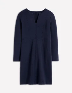 Boden Robes & Combinaisons|Tenues De Travail-Robe droite Colette en ottoman Bleu marine