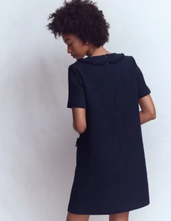 Boden Tenues De Travail|Robes & Combinaisons-Robe droite Evita en coton Bleu marine