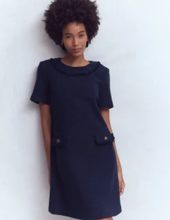 Boden Tenues De Travail|Robes & Combinaisons-Robe droite Evita en coton Bleu marine