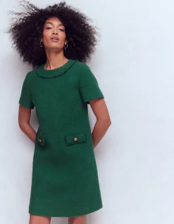 Boden Tenues De Travail|Robes & Combinaisons-Robe droite Evita en coton Vert chasseur