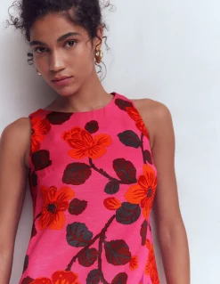 Boden Robes & Combinaisons|Robes Coupe Petite-Robe droite intemporelle Motif Elaborate Blossom rose