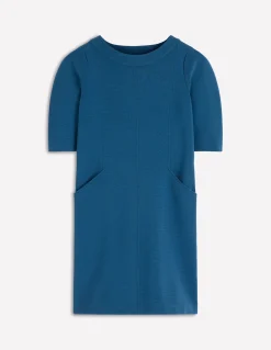 Boden Tenues De Travail|Robes & Combinaisons-Robe droite Nessa en ottoman Bleu tourmaline