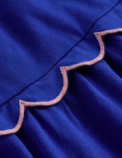 Boden Robes-Robe d’été festonnée à volants Bleu saphir