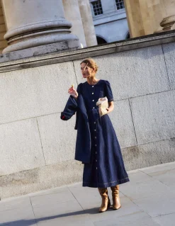 Boden Tenues De Travail|Robes & Combinaisons-Robe en jean à boutons Indigo