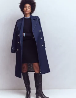 Boden Tenues De Travail|Robes & Combinaisons-Robe en maille tissée à détails Bleu marine