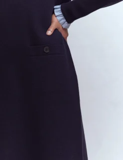 Boden Tenues De Travail|Robes & Combinaisons-Robe en maille tissée à détails Bleu marine