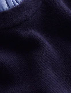 Boden Tenues De Travail|Robes & Combinaisons-Robe en maille tissée à détails Bleu marine