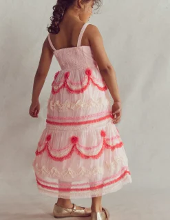 Boden Robes-Robe en tulle façon gâteau à étages Gâteau rose craie