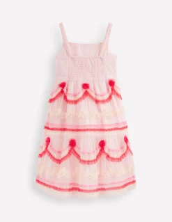 Boden Robes-Robe en tulle façon gâteau à étages Gâteau rose craie
