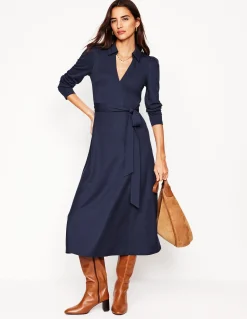 Boden Tenues De Travail|Robes & Combinaisons-Robe Imogen en jersey à col Bleu Marine