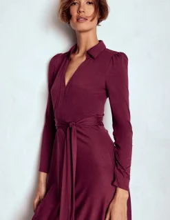 Boden Tenues De Travail|Robes & Combinaisons-Robe Imogen en jersey à col Glycine profond