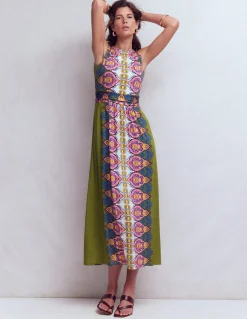 Boden Robes & Combinaisons|Robes Coupe Petite-Robe longue Antonia en jersey Multi, motif Ornamental Garden