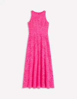 Boden Robes & Combinaisons|Longues-Robe longue Silvia avec corsage à baleines Dentelle punch rose