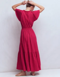 Boden Robes & Combinaisons|Longues-Robe longue Tala en jersey à volants Grenade