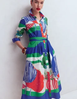Boden Tenues De Travail|Robes & Combinaisons-Robe midi Alexa à manches longues Motif Abstract Valley multi