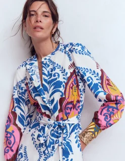 Boden Robes & Combinaisons|Midi-Robe midi Ava en coton Multi, motif Ornamental Garden