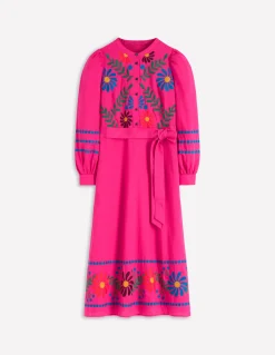 Boden Robes & Combinaisons|Midi-Robe midi Ava en lin mélangé Broderie multi
