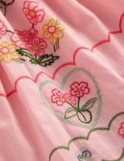 Boden Robes-Robe midi avec nœud au dos Rose craie