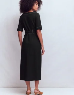 Boden Tenues De Travail|Robes & Combinaisons-Robe midi Bria en point de Rome Noir