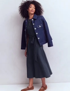 Boden Robes & Combinaisons|Robes Coupe Petite-Robe midi Eve en jersey Bleu marine