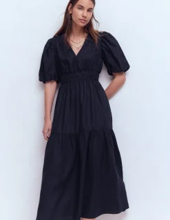 Boden Robes & Combinaisons|Midi-Robe midi Irene en lin Bleu marine