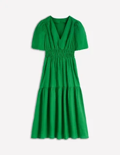 Boden Robes & Combinaisons|Midi-Robe midi Irene en lin Vert des Highlands
