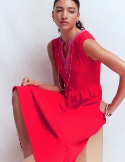 Boden Robes & Combinaisons|Midi-Robe midi May en jersey Rouge coquelicot