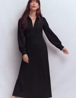 Boden Robes & Combinaisons|Midi-Robe midi Pip zippée en point de Rome Noir