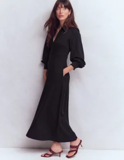Boden Robes & Combinaisons|Midi-Robe midi Pip zippée en point de Rome Noir