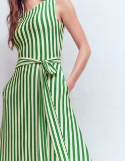 Boden Robes & Combinaisons|Midi-Robe midi Tamsin en jersey Vert frais, rayé