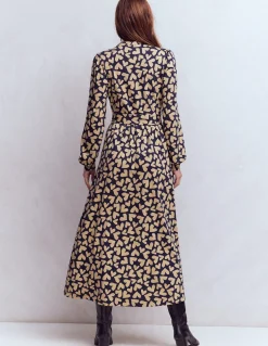 Boden Robes & Combinaisons|Midi-Robe Naomi à manches longues en jersey Bleu marine foncé, motif Heart Scatter