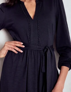 Boden Robes & Combinaisons|Midi-Robe Naomi à manches longues en jersey Bleu marine