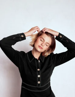 Boden Tenues De Travail|Robes & Combinaisons-Robe Nicolette à manches longues Noir