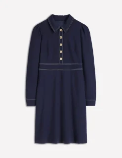 Boden Tenues De Travail|Robes & Combinaisons-Robe Nicolette à manches longues Bleu marine