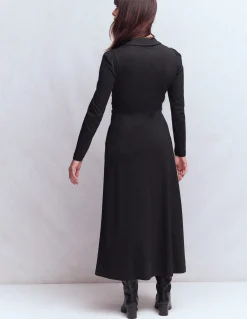 Boden Tenues De Travail|Robes & Combinaisons-Robe portefeuille Carla en jersey Noir