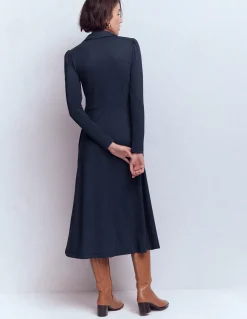 Boden Tenues De Travail|Robes & Combinaisons-Robe portefeuille Carla en jersey Bleu marine