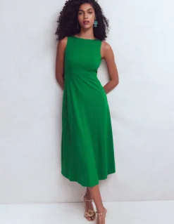 Boden Robes & Combinaisons|Midi-Robe sans manches en point de Rome Vert frais