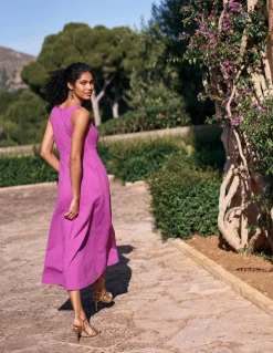 Boden Robes & Combinaisons|Midi-Robe sans manches en point de Rome Passiflore