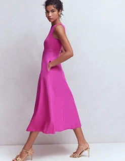 Boden Robes & Combinaisons|Midi-Robe sans manches en point de Rome Passiflore